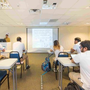St. Matthew's University School of Medicine Students learning in small class setting