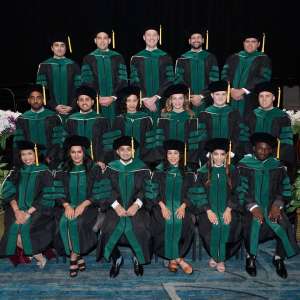 St. Matthew's University School of Medicine graduates pose for group picture during commencement
