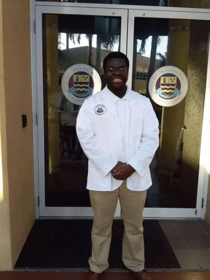 SMU Medical student on campus