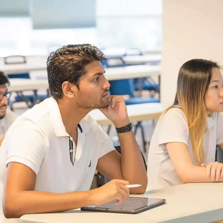 SMU Medical Students listening closely during class lecture